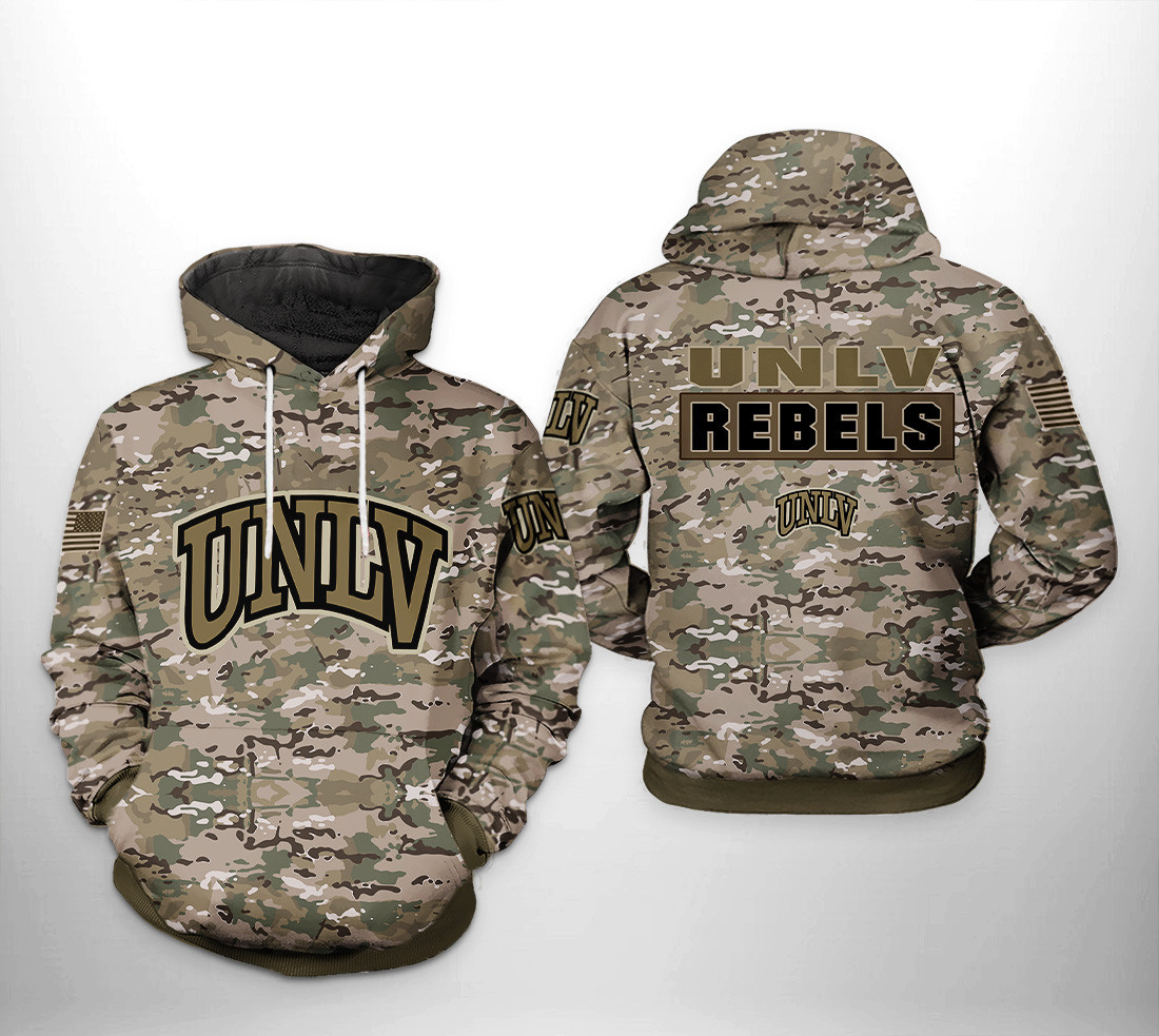 UNLV Rebels NCAA Camo Veteran Hoodie Zip Hoodie
