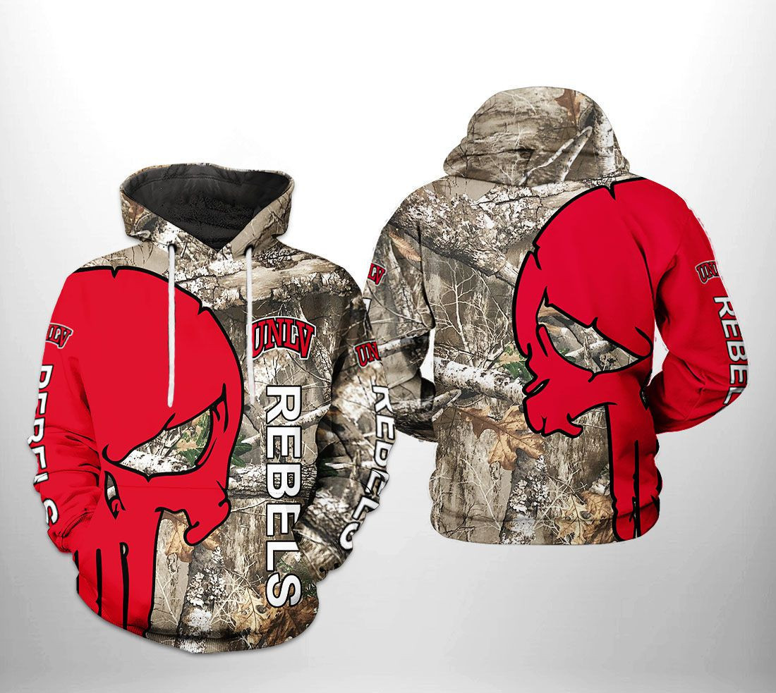 UNLV Rebels NCAA Camo Veteran Hunting Hoodie Zip Hoodie