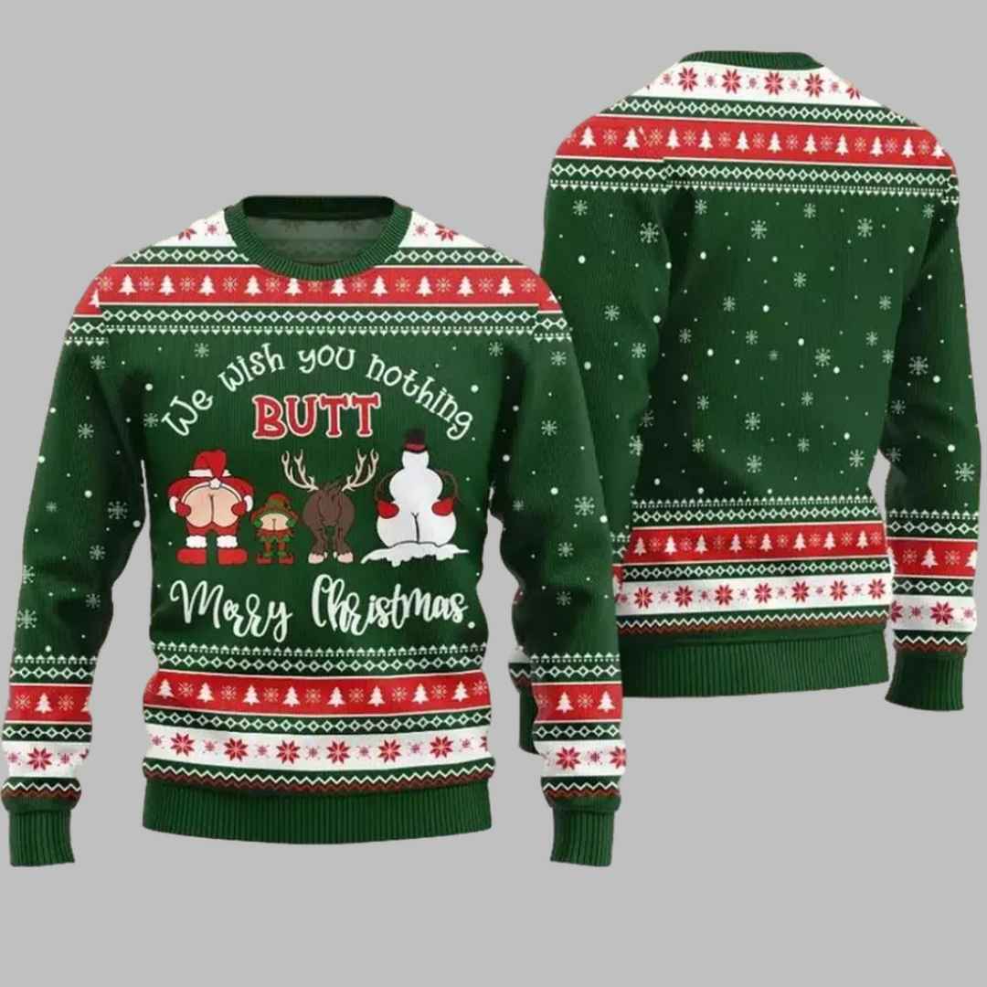 We Wish You Nothing Butt Merry Christmas Ugly Christmas Sweater