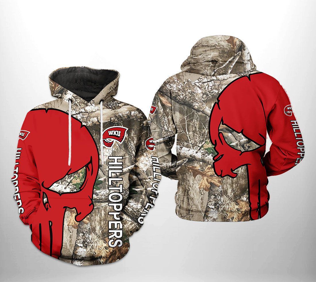 Western Kentucky Hilltoppers NCAA Camo Veteran Hunting Hoodie Zip Hoodie