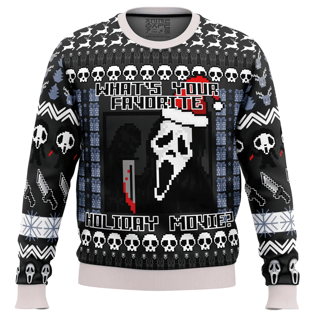 What Your Favorite Holiday Movie Scream Holiday Ugly Christmas Sweater
