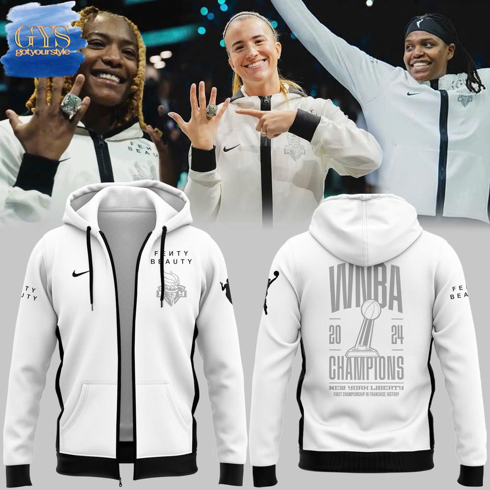 WNBA Champions New York Liberty Fenty Beauty Zip Hoodie