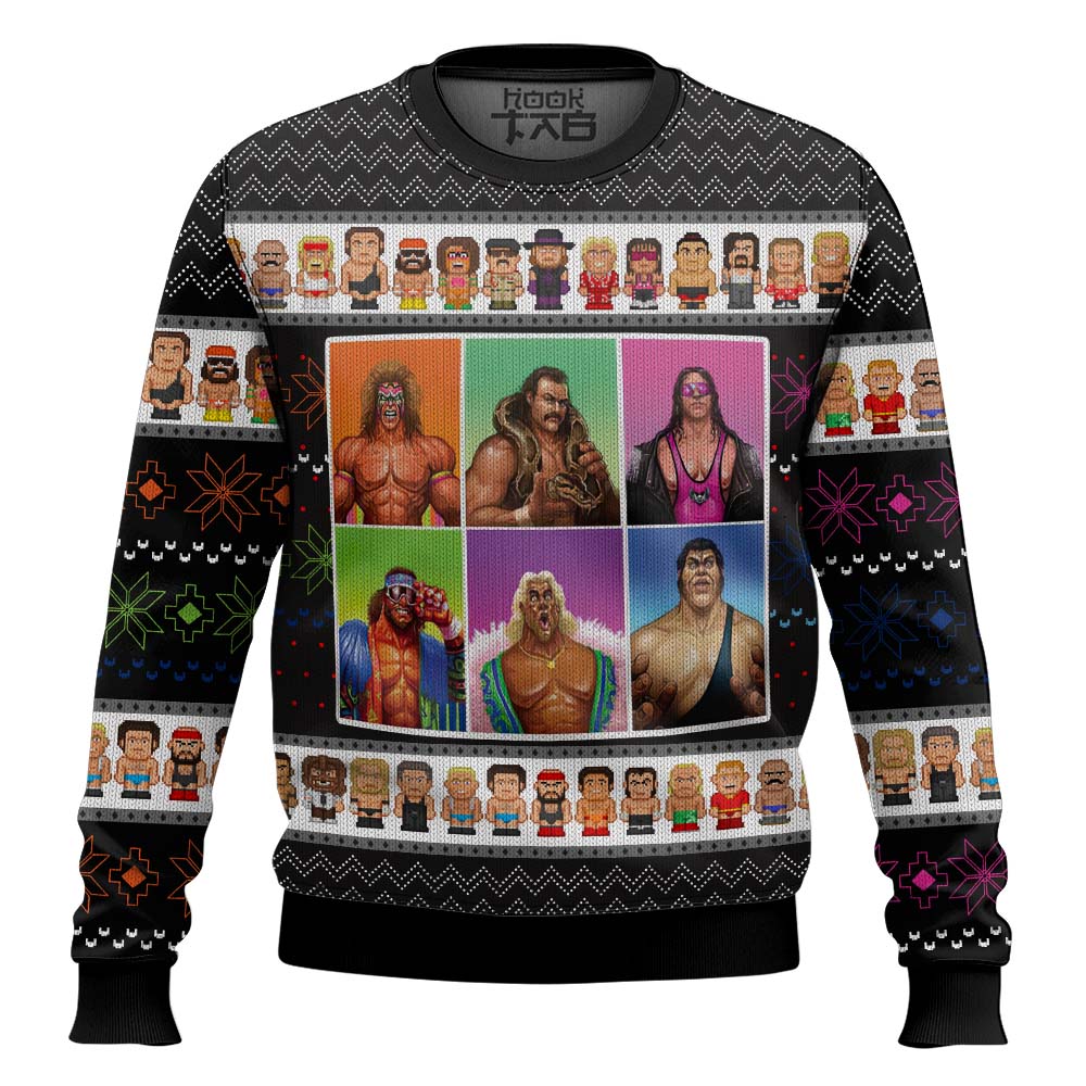 WWF Wrestling Legends Ugly Christmas Sweater