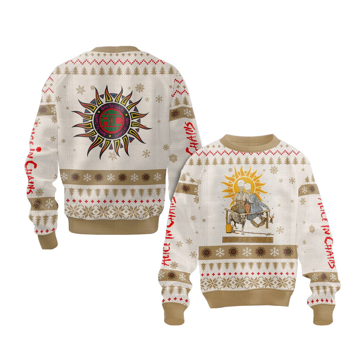 Alice In Chains Rock Band The Nona Tapes Christmas Ugly Sweater