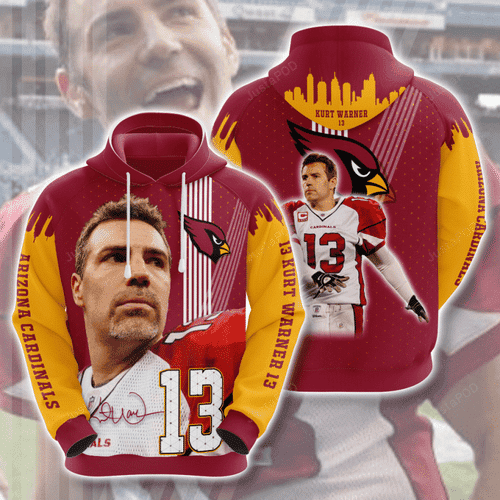Arizona Cardinals Kurt Warner Hoodie Zip Hoodie