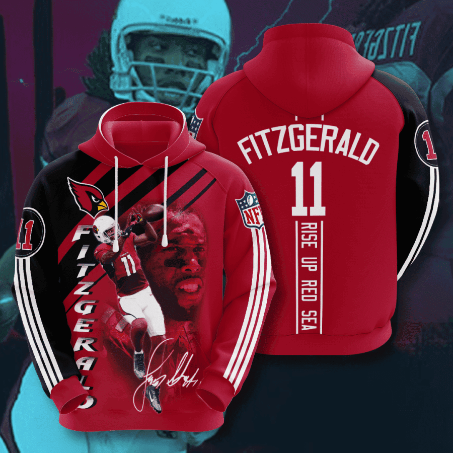 Arizona Cardinals Larry Fitzgerald Hoodie Zip Hoodie Version 2989