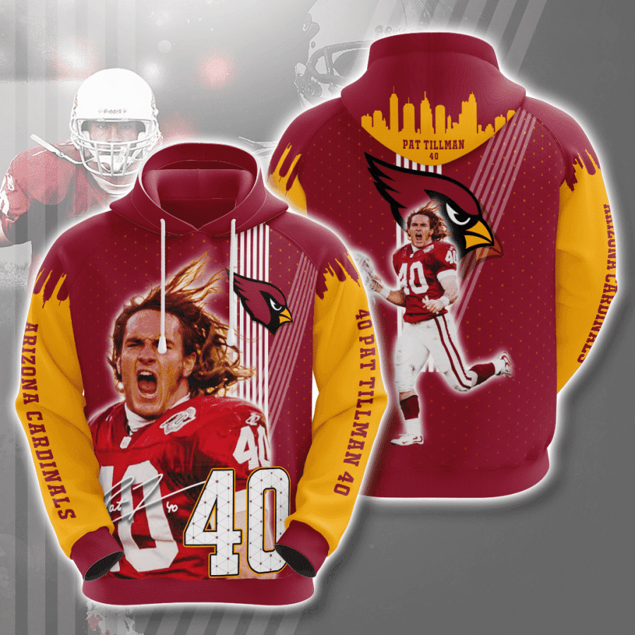 Arizona Cardinals Pat Tillman Hoodie Zip Hoodie Version 2968