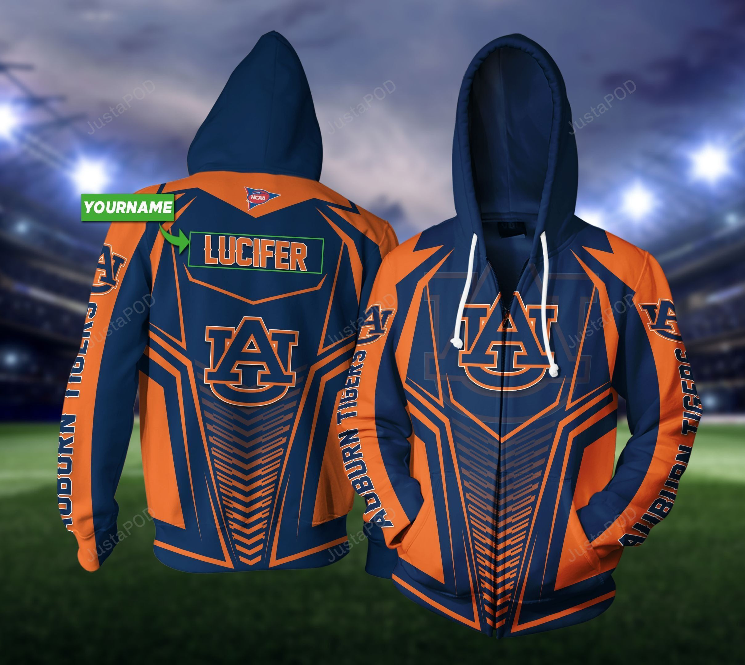Auburn Tigers NCAA Hoodie Zip Hoodie Version 1090