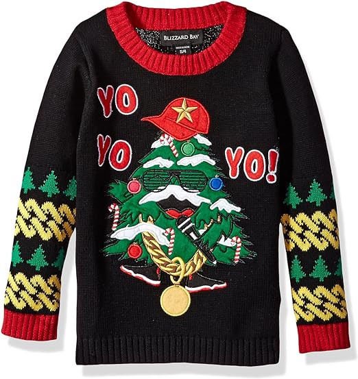 Blizzard Bay Boys Ugly Christmas Sweater Santa