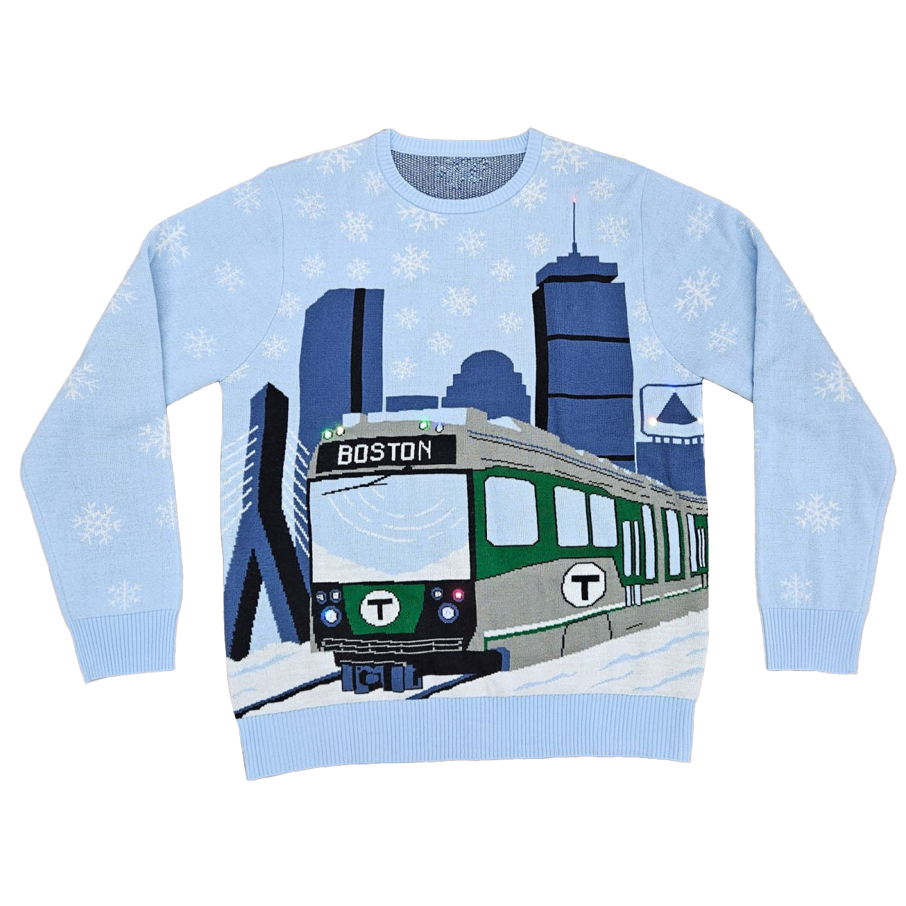 Boston MBTA Holiday Sweater 2025 (No Light Up)