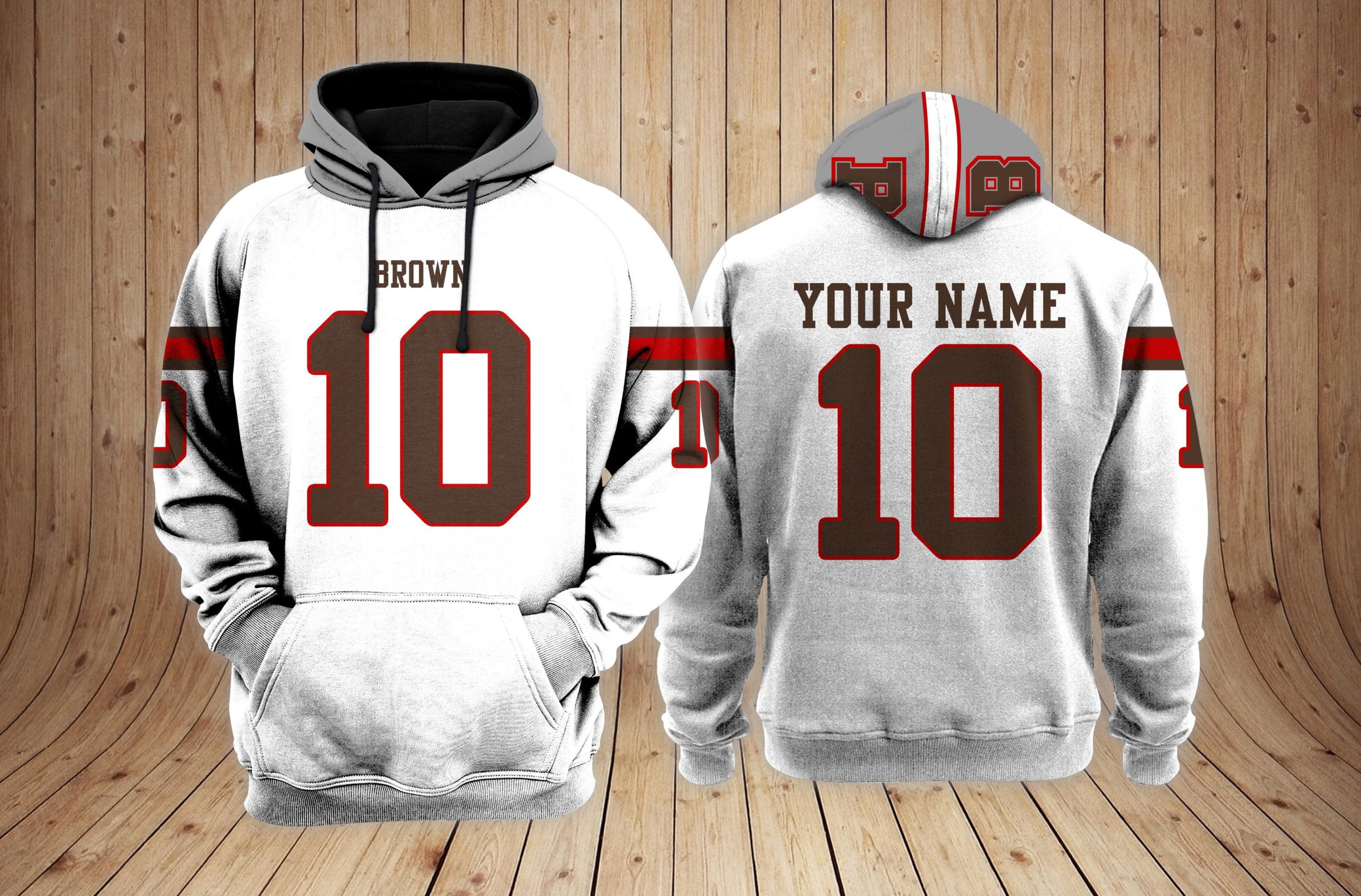 Brown Bears Football NCAA Custom 3D Hoodie PT34855
