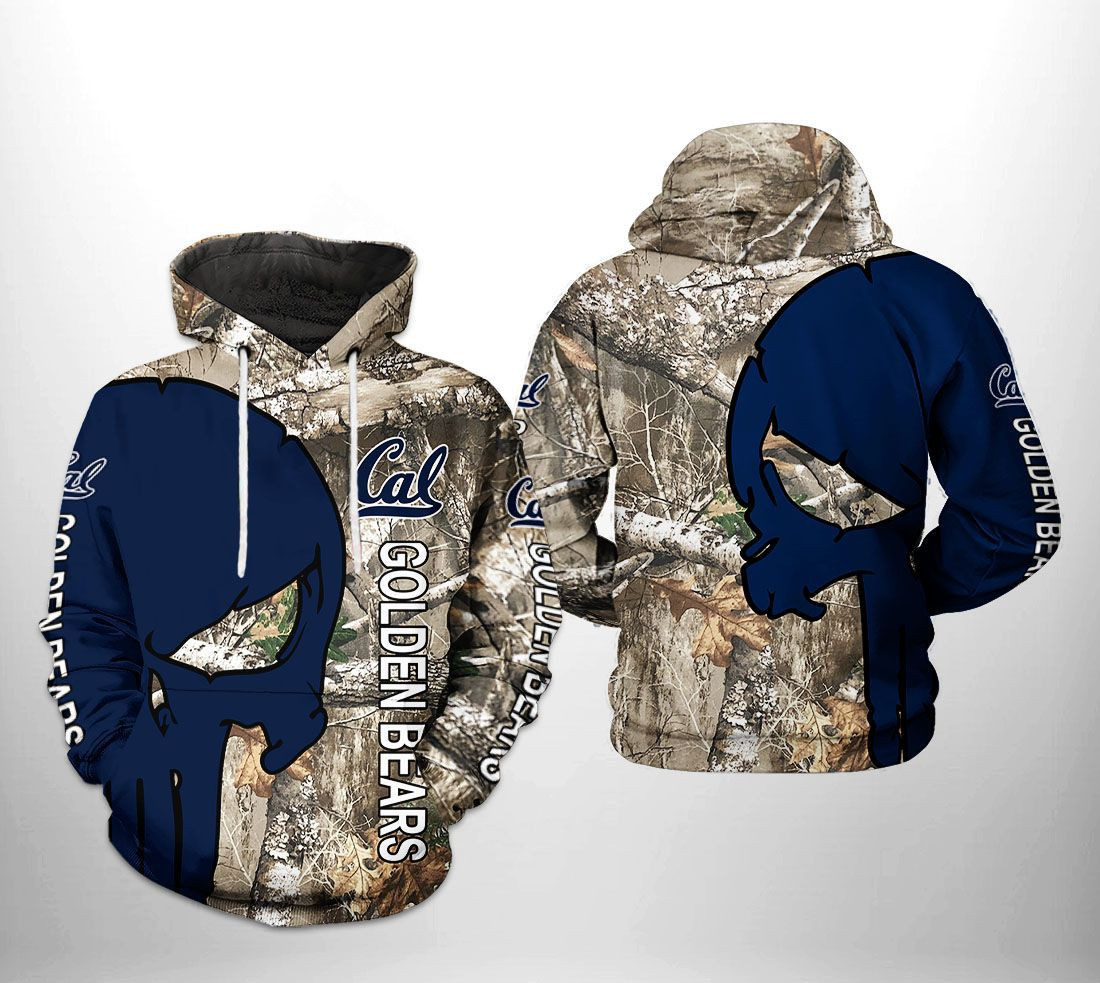 California Golden Bears NCAA Camo Veteran Hunting Hoodie Zip Hoodie
