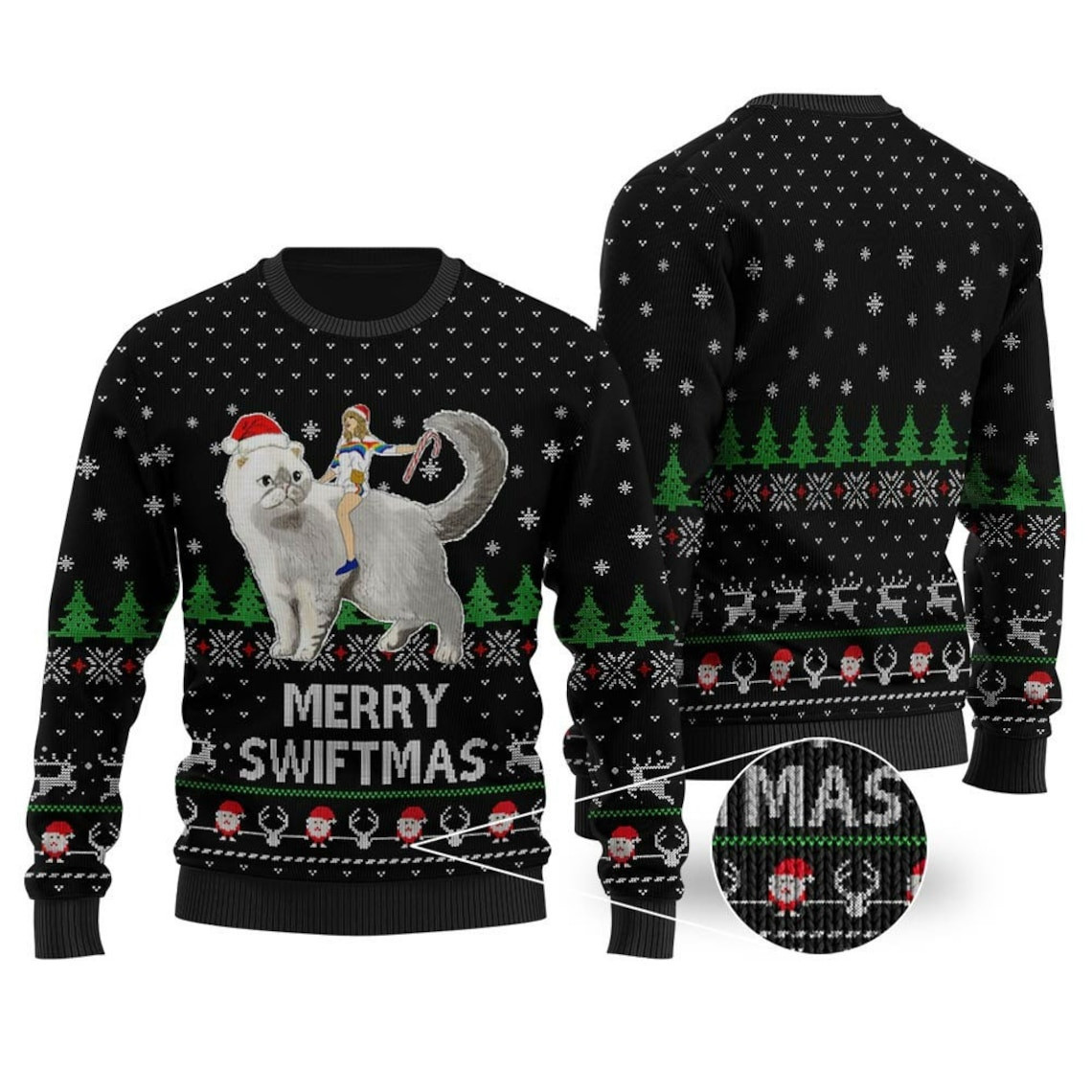 Cat Merry Swiftmas Swifties Ugly Christmas Sweater