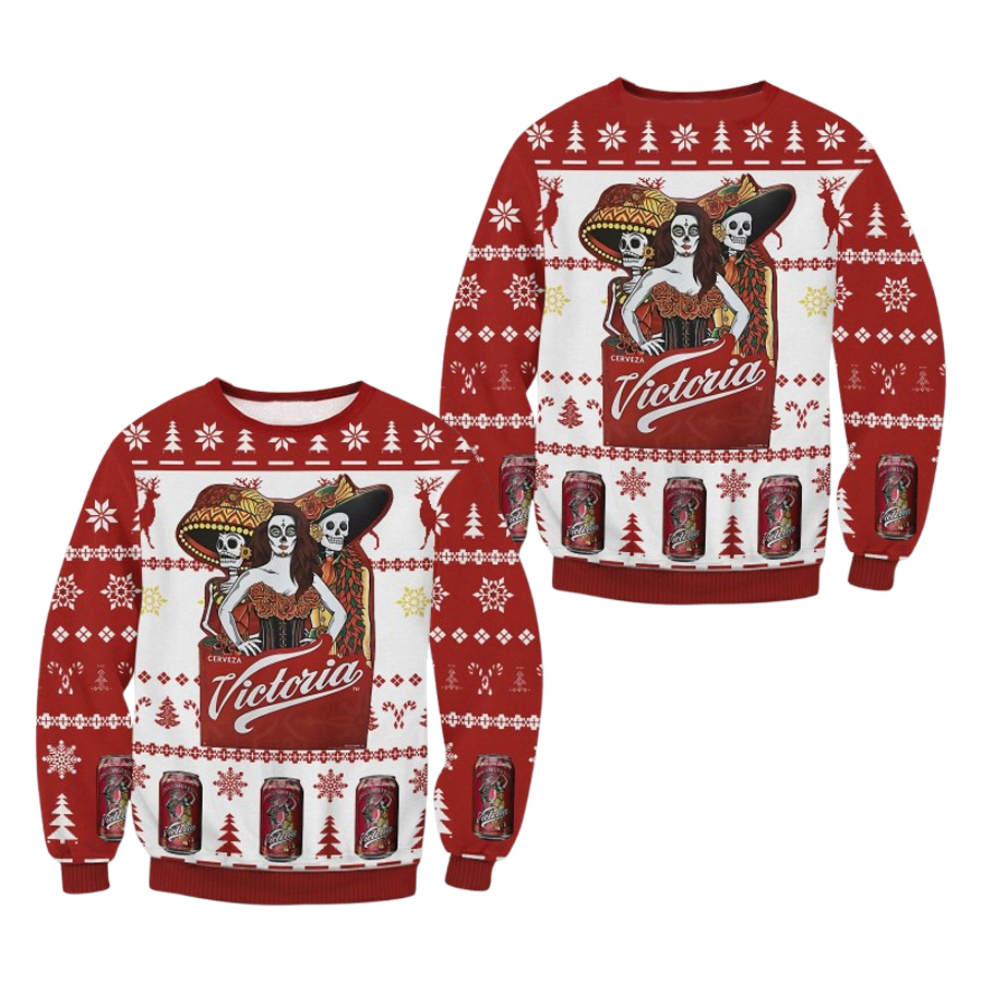 Cerveza Victoria Mexican Beer Ugly Christmas Sweater