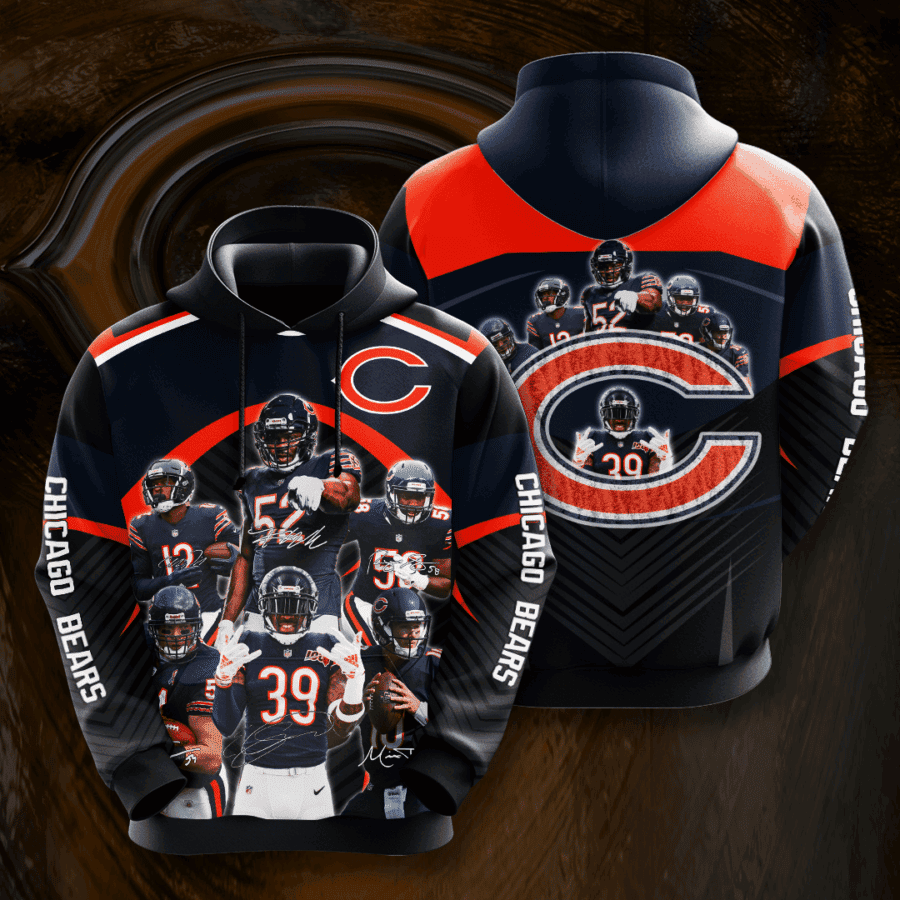 Chicago Bears Hoodie Zip Hoodie Version 1283