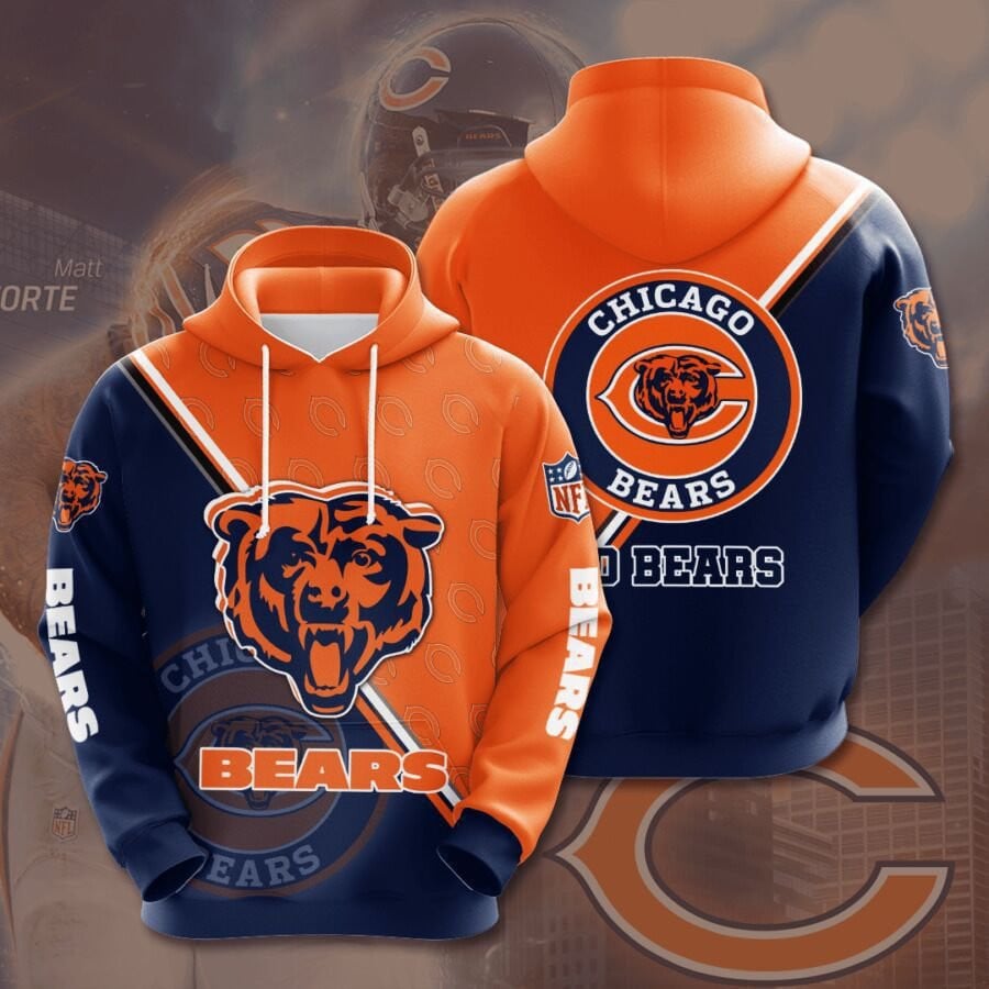 Chicago Bears Logo NFL Football Team Hoodie