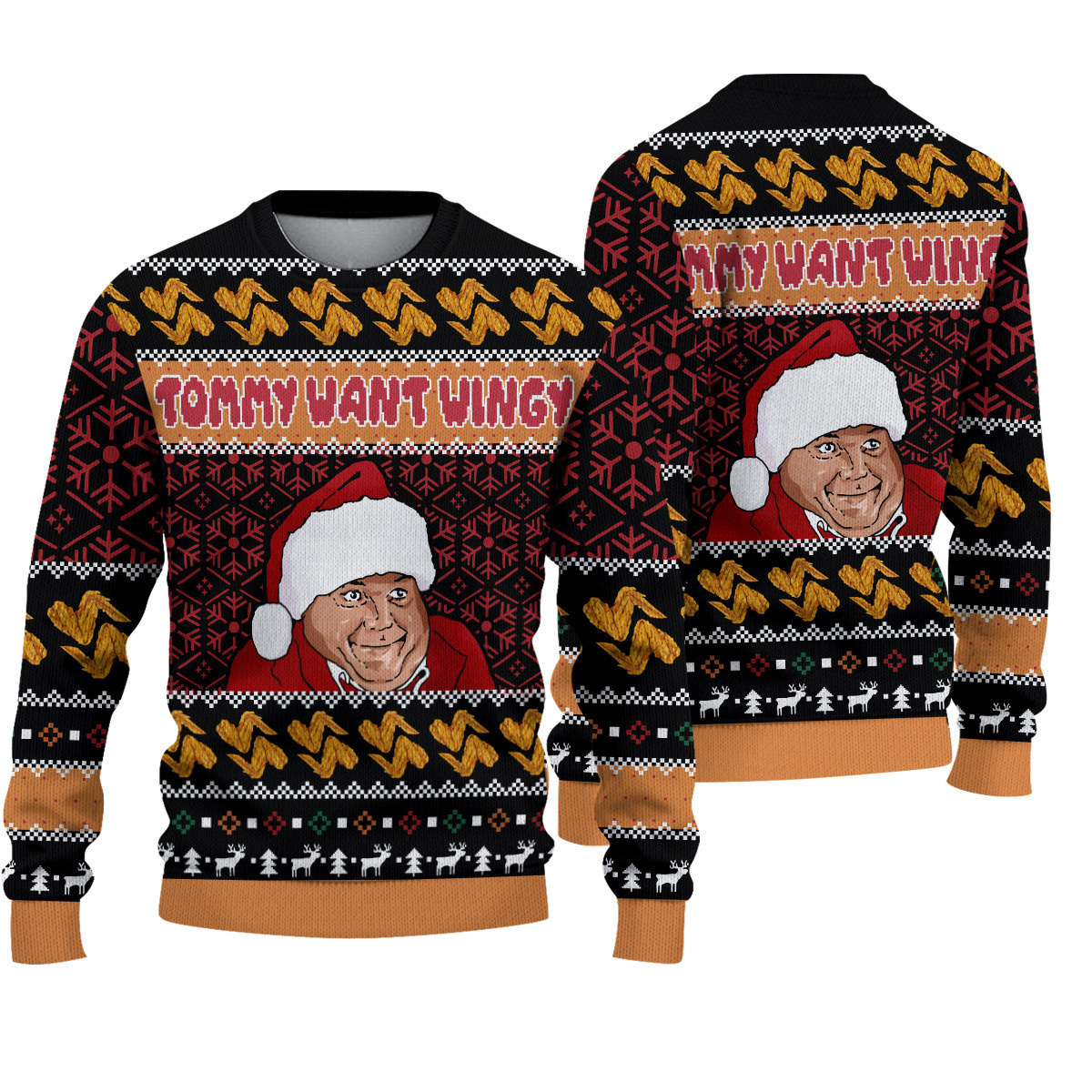 Chris Farley Holy Schnikes Tommy Want Wingy Ugly Christmas Sweater