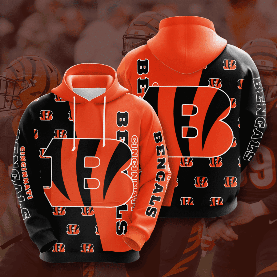 Cincinnati Bengals Multiple Logos Hoodie Zip Hoodie Version 2578