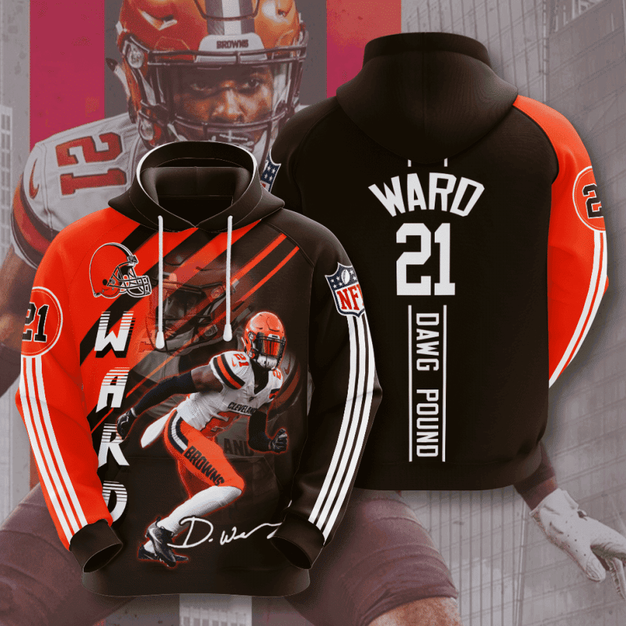 Cleveland Browns Ward 21 Hoodie Zip Hoodie Version 1529