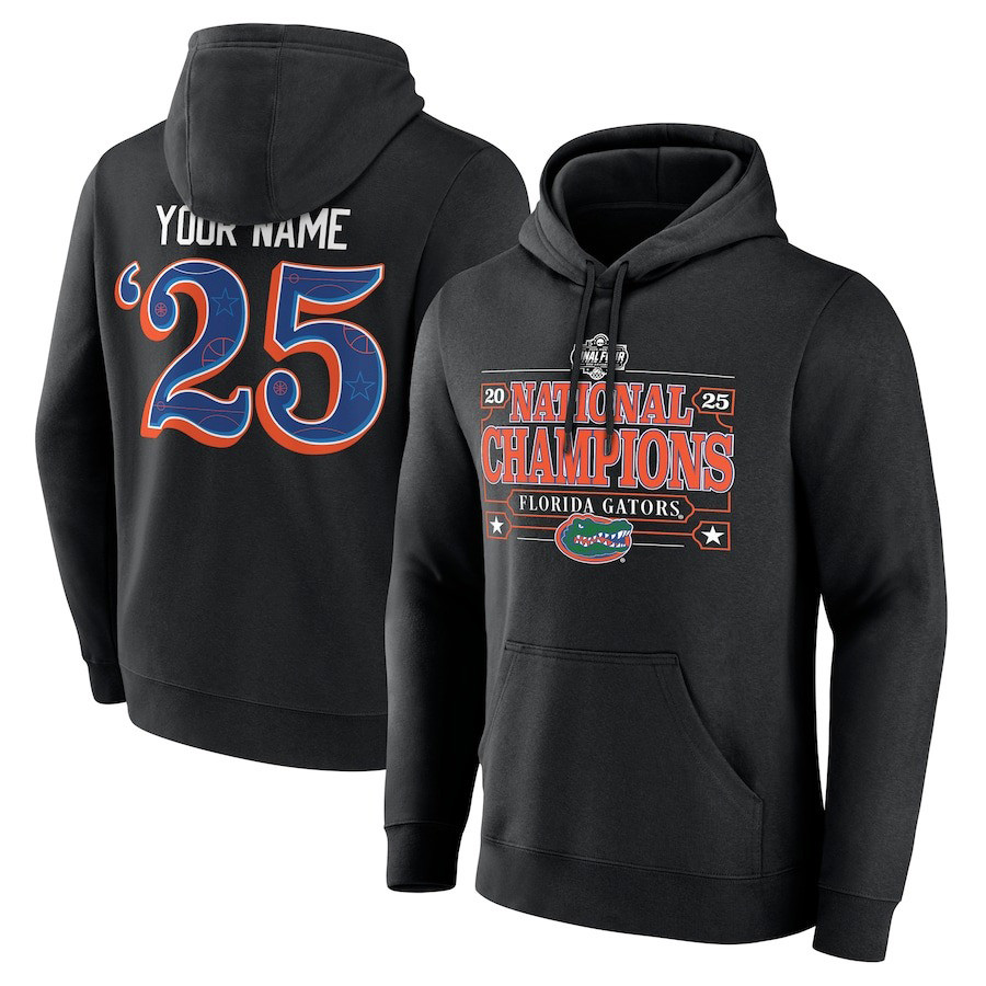 Custom Black Florida Gators 2025 NCAA Mens Basketball National Champions Hoodie Fans Gifts