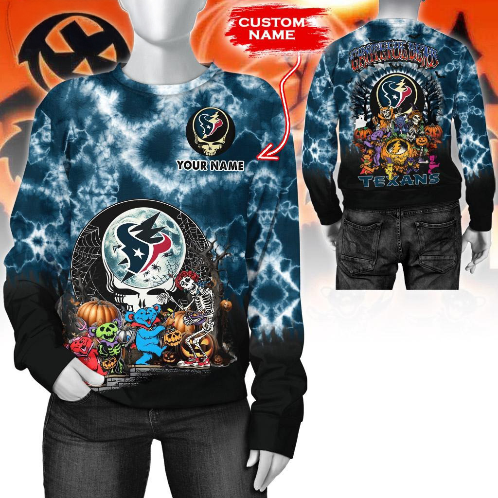 Custom NFL Houston Texans Special Football Halloween Sweatshirt Football Fan Gift Ideas