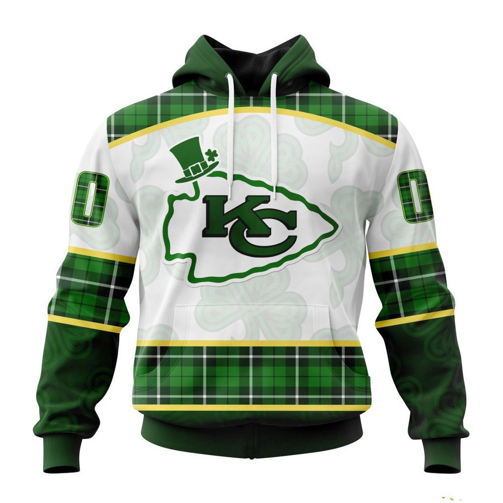 Custom NFL Kansas City Chiefs St Patricks Day Hoodie Presents For Football Fans
