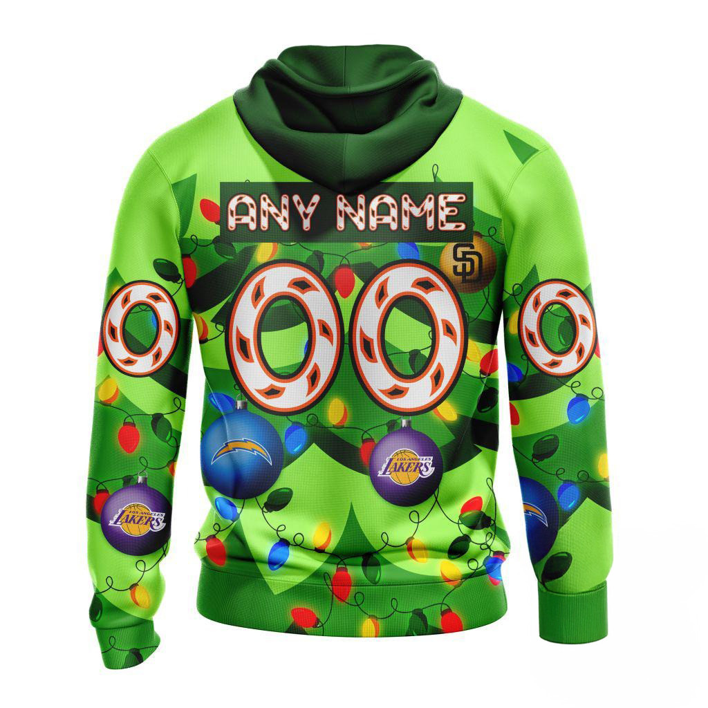 Custom NHL Anaheim Ducks Specialized Christmas Tree Color And Citys Sports Teams Hoodie