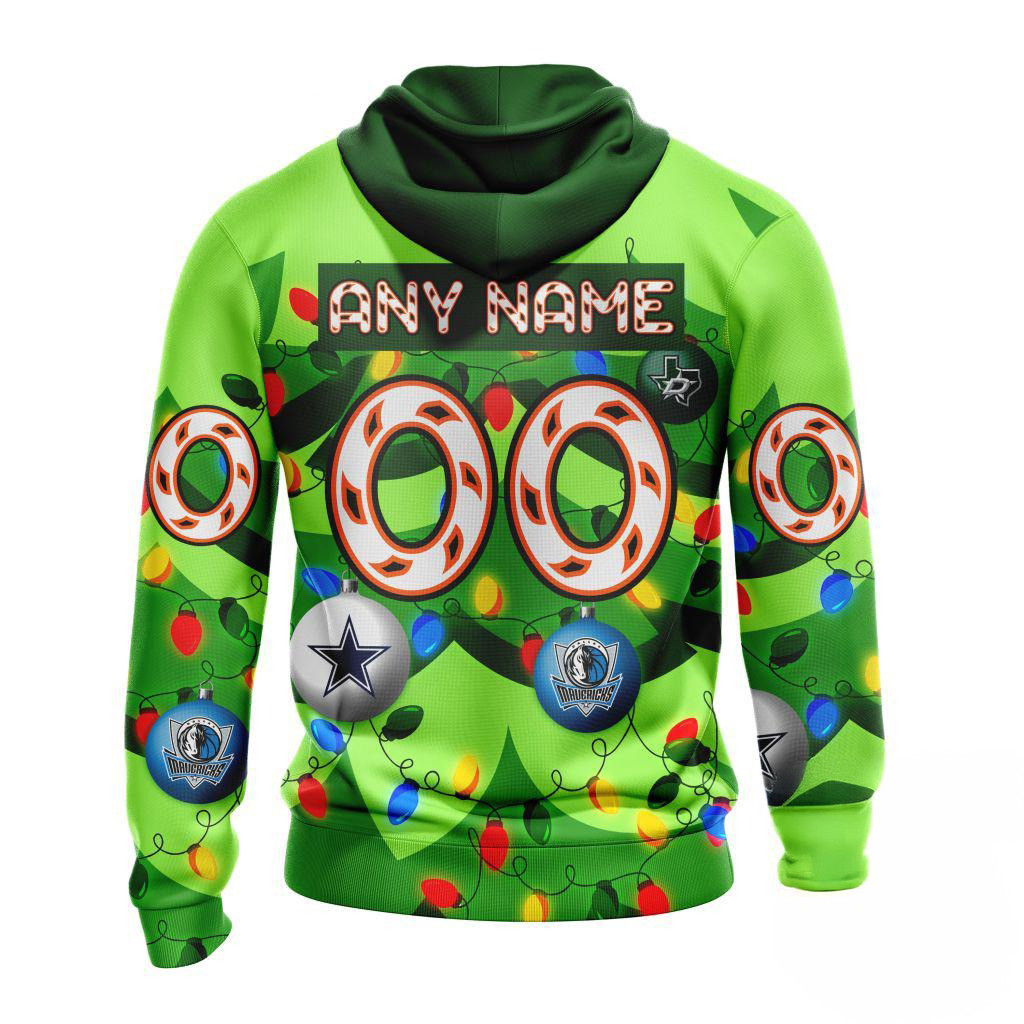 Custom NHL Dallas Stars Specialized Christmas Tree Color And Citys Sports Teams Hoodie