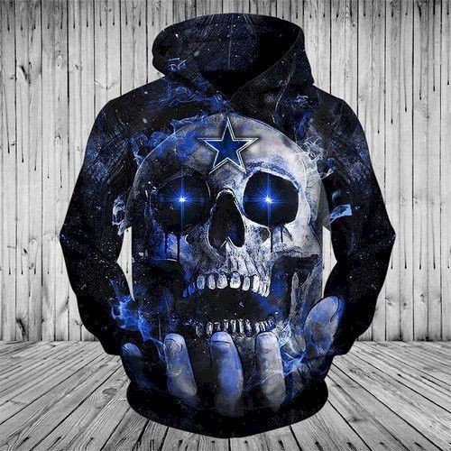 Dallas Cowboys Skull Hoodie Zip Hoodie Version 953