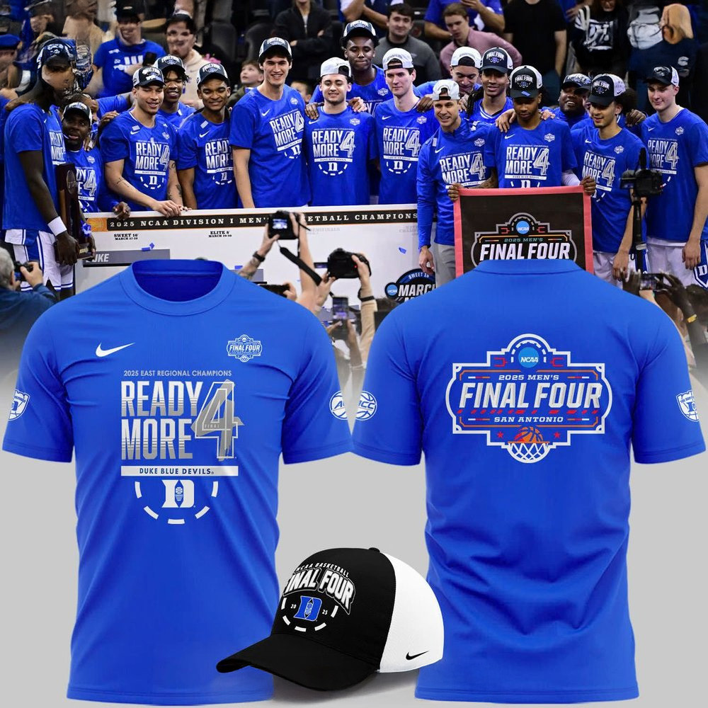 Duke Blue Devils 2025 NCAA Final Four Regional Champions T-Shirt Duke Blue Devils Merch For Fan