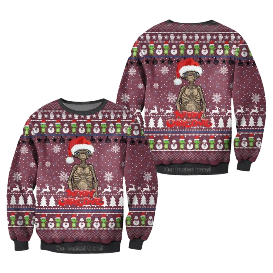 E T The Extra Terrestrial Ugly Christmas Sweater