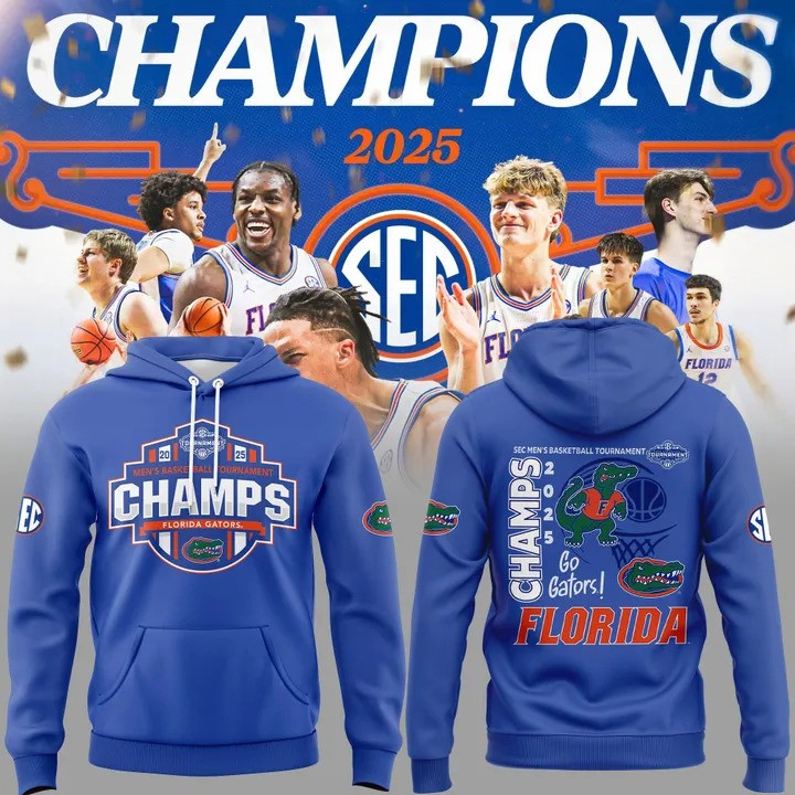Florida Gators National Championship Hoodie 2025 NCAA Mens Basketball Fan Merch Go Gators
