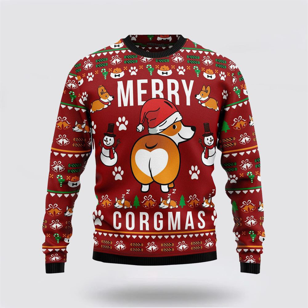 Funny Christmas Corgi Corgmas Ugly Christmas Sweater