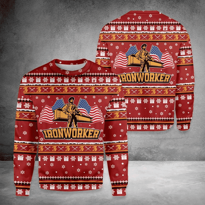 Funny Xmas Ironworker Ugly Christmas Sweater