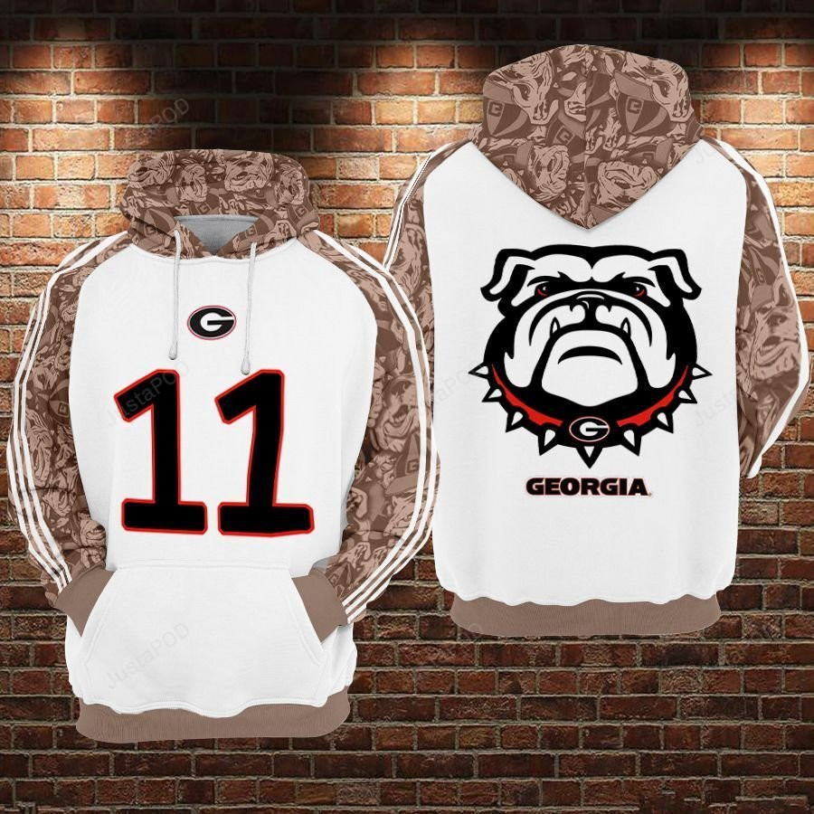 Georgia Bulldogs Ncaa Football Many Logo Hoodie Zip Hoodie