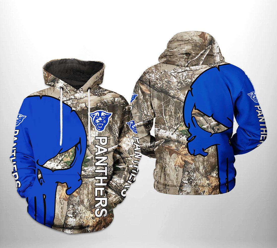 Georgia State Panthers NCAA Camo Veteran Hunting Hoodie Zip Hoodie