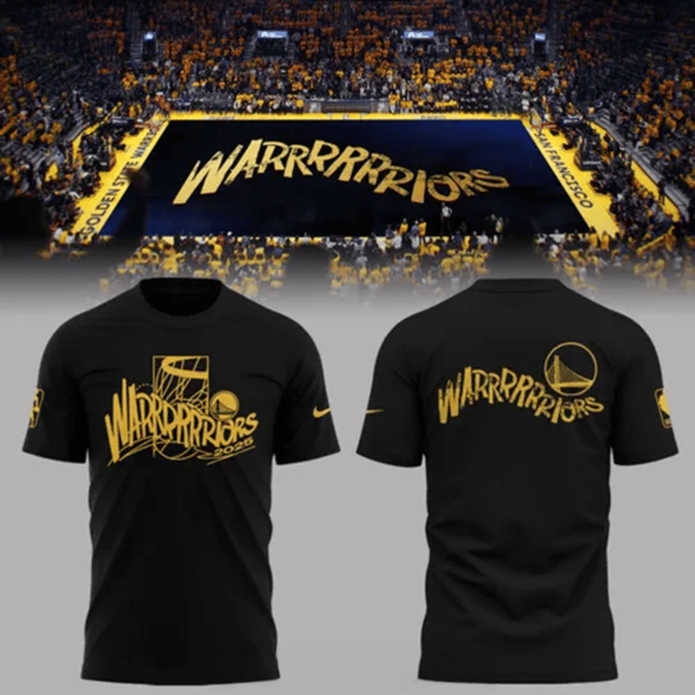 Golden State Warriors NBA Play Off 2025 Black T-Shirt Golden State Warriors Merch Dad Gifts