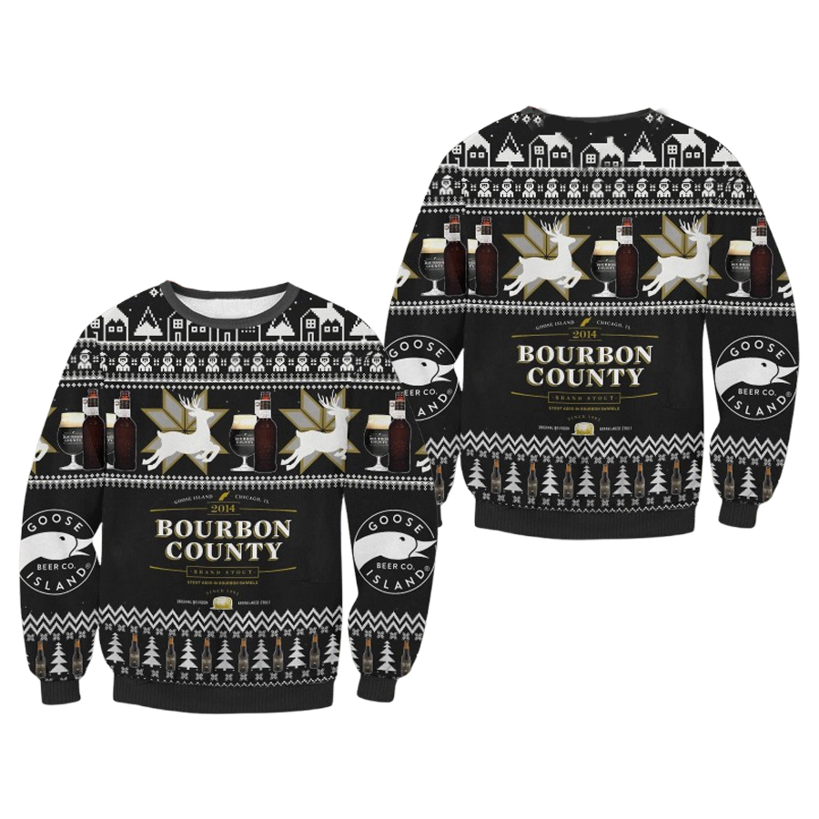 Goose Island Bourbon County Ugly Christmas Sweater