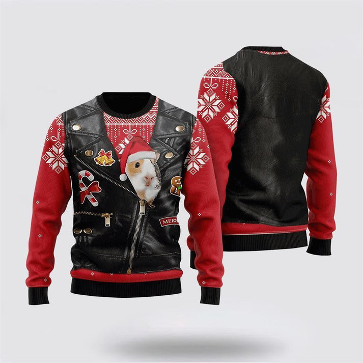Guinea Pig Cute Face Ugly Christmas Sweater