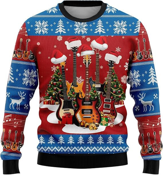 Guitar Music Ugly Christmas Sweater