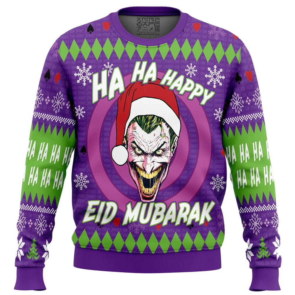 Ha Ha Ha Eid Mubarak DC Comics Ugly Christmas Sweater