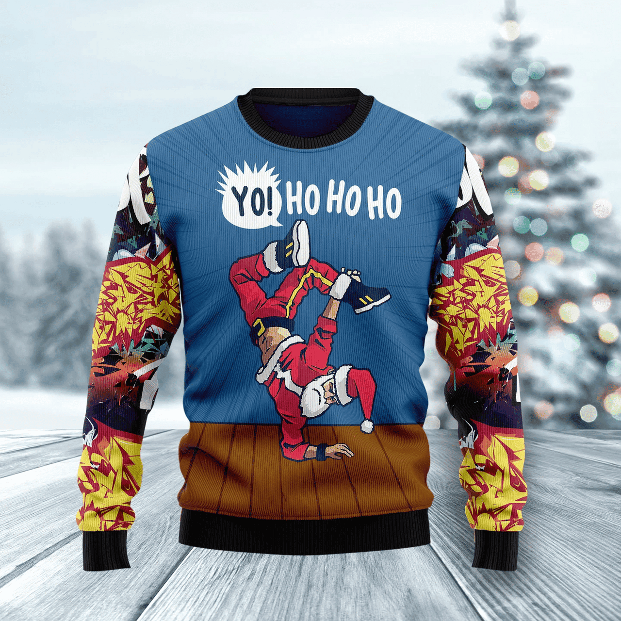 Hip-Hop Santa Yo Ho Ho Ho Ugly Christmas Sweater
