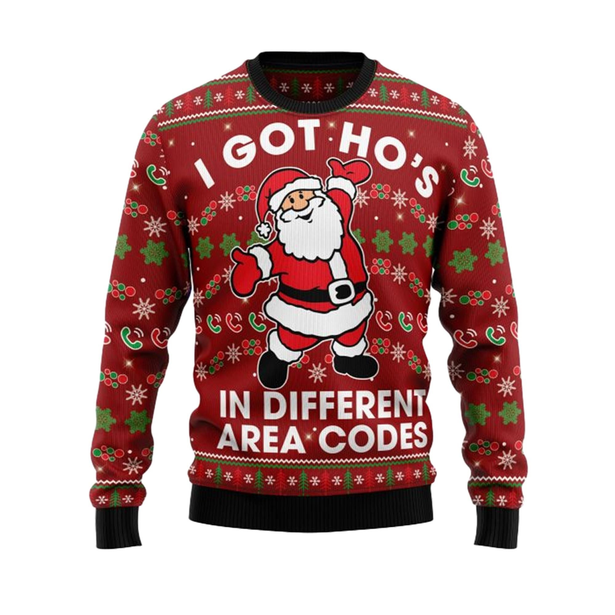 I Got Hos In Different Area Codes Ugly Christmas Sweater
