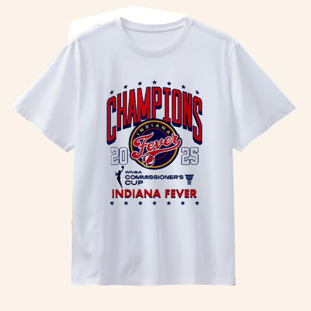 Indiana Fever WNBA Commissioners Cup 2025 Champion Vintage T-Shirt WNBA Merch For Fans