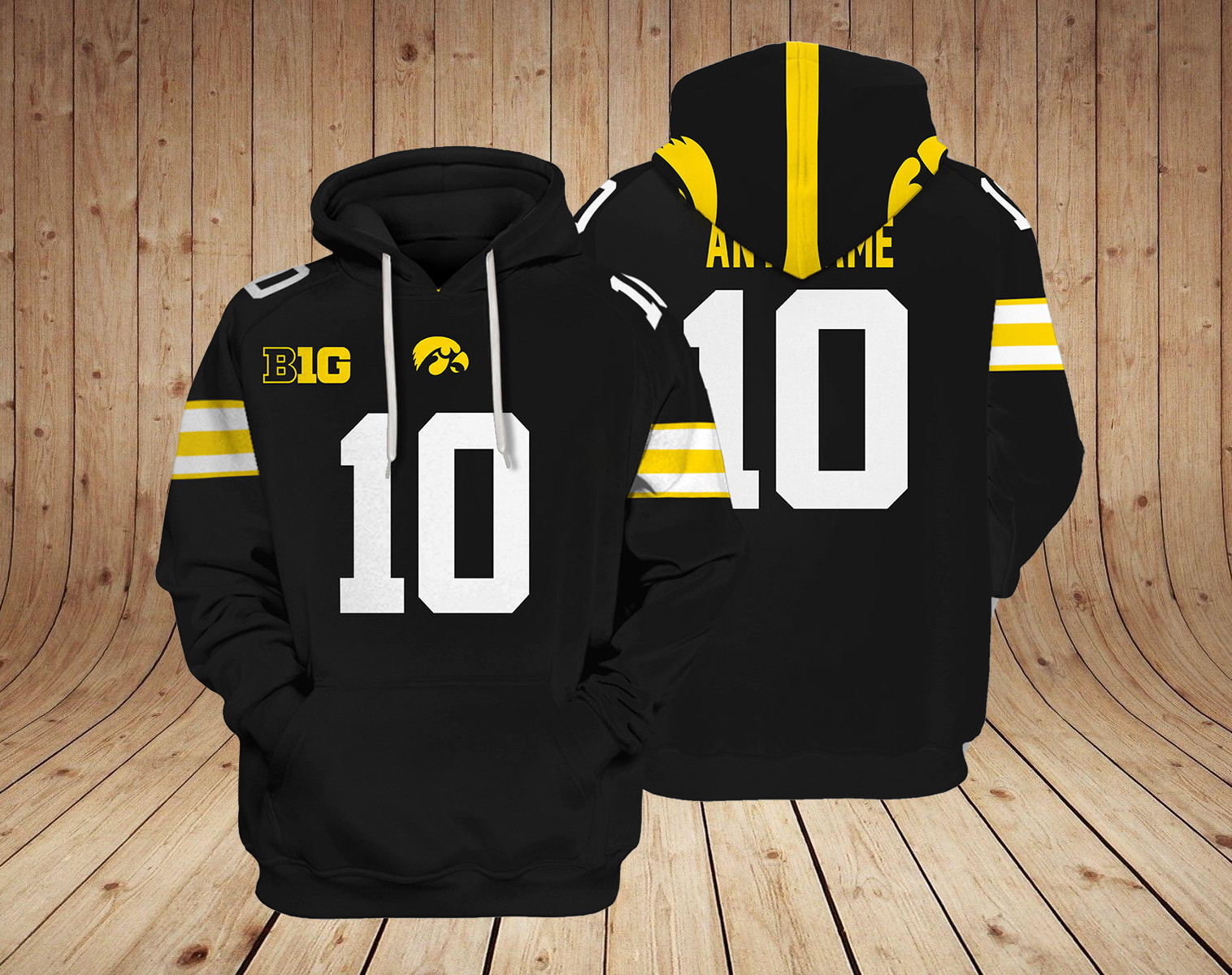 Iowa Hawkeyes football NCAA Custom 3D Hoodie PT22842