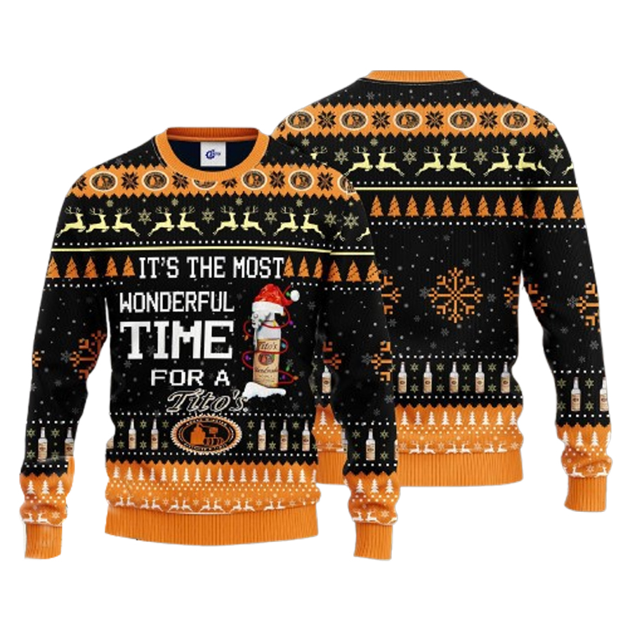 It Is The Most Wonderful Time For A Titos Ugly Christmas Sweater