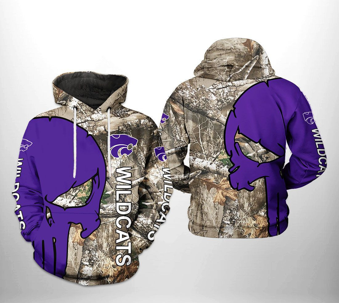 Kansas State Wildcats NCAA Camo Veteran Hunting Hoodie Zip Hoodie