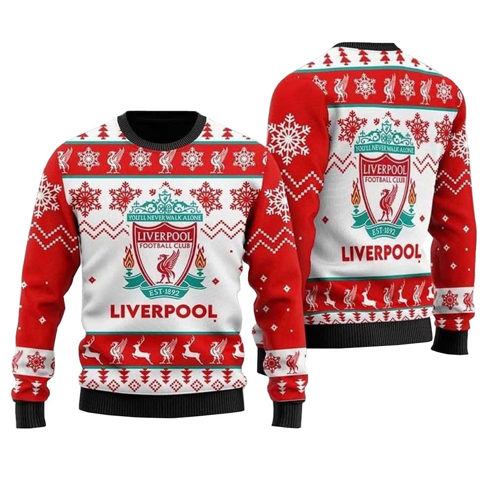 Liverpool FC Christmas Holiday Gift Ugly Sweater