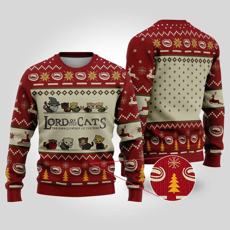 Lord Of Cats Ugly Christmas Ugly Christmas Sweater Funny