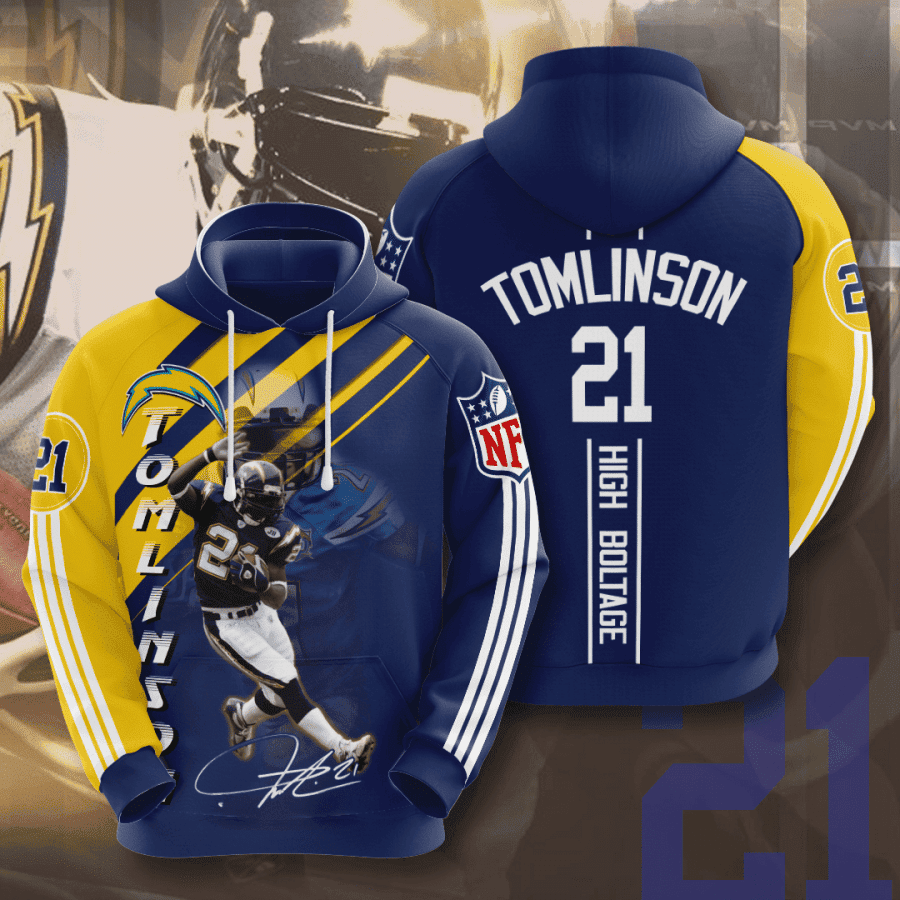 Los Angeles Chargers Ladainian Tomlinson Hoodie Zip Hoodie Version 331